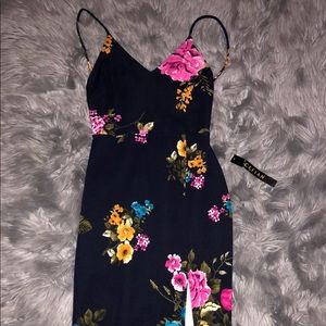 Dark blue flower dress